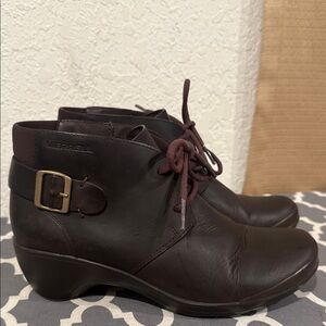 Merrell Veranda Chocolate Brown Ankle Boots with Buckle
